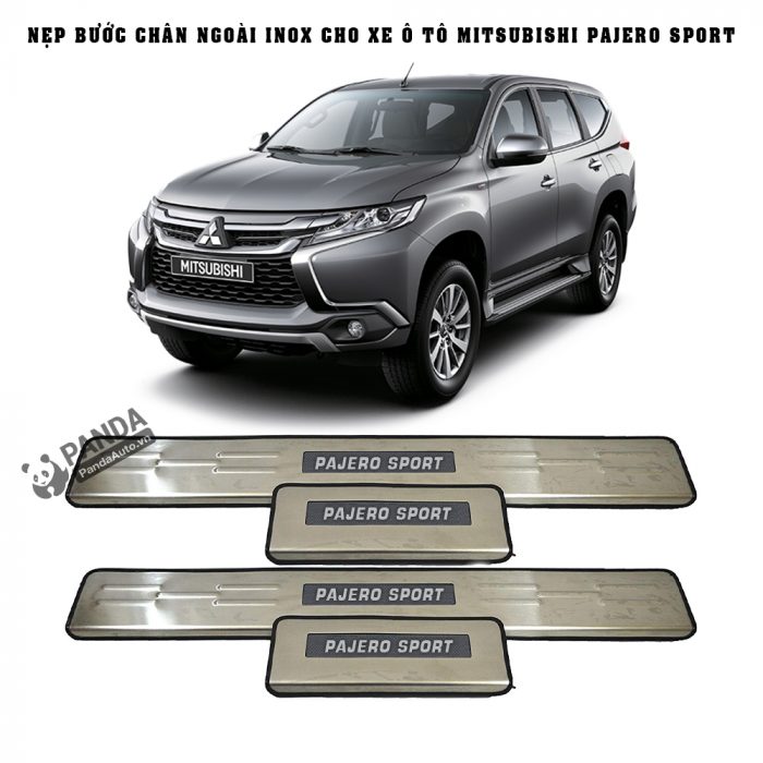 Nep-buoc-chan-ngoai-inox-cho-xe-oto-MITSUBISHI-PAJERO-SPORT-tai-panda-auto