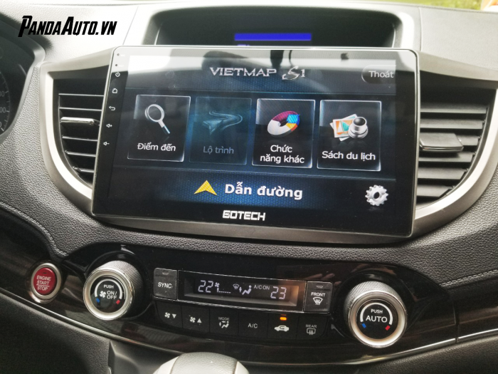 Phần mềm vietmap S1 bản quyền tích hợp trên màn hình Gotech