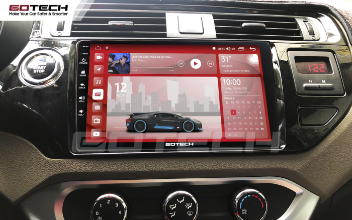 Màn hình GOTECH lắp cho xe Rio