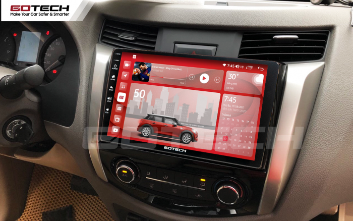 Màn hình GOTECH xe Nissan Navara 2015-2018 tại Panda Auto