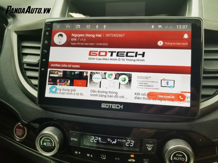 Màn hình ô tô Gotech cho xe CRV 2013-2017