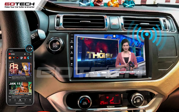 Màn hình ô tô GOTECH cho xe Kia Rio 2012-2014