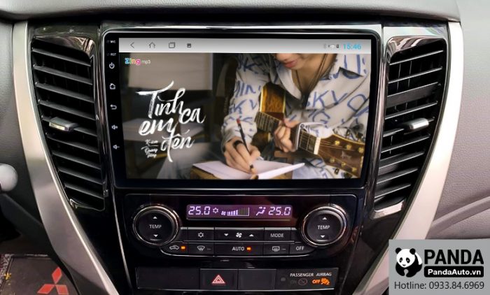 Màn hình Gotech trên xe Pajero Sport 2018-2019