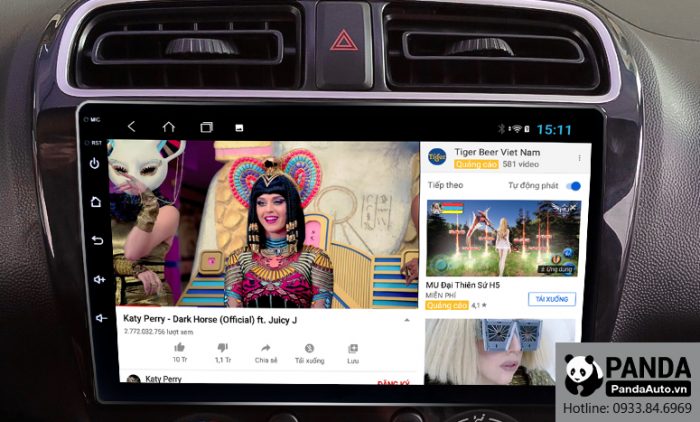 Màn hình Gotech lắp trên xe Mitsubishi Attrage
