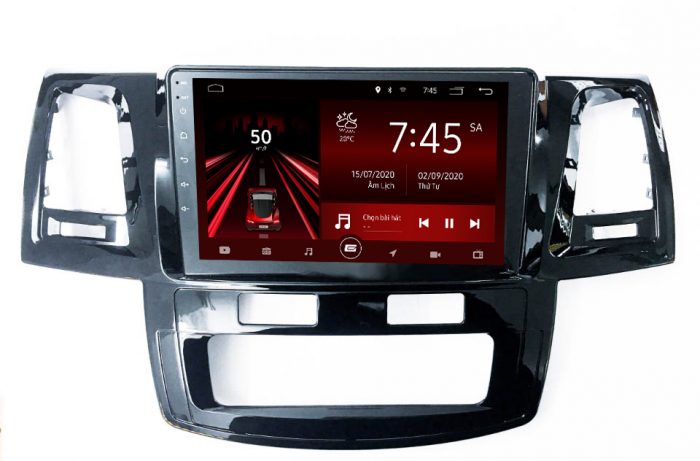 Mặt dưỡng màn hình Gotech cho xe fortuner 2006-2016