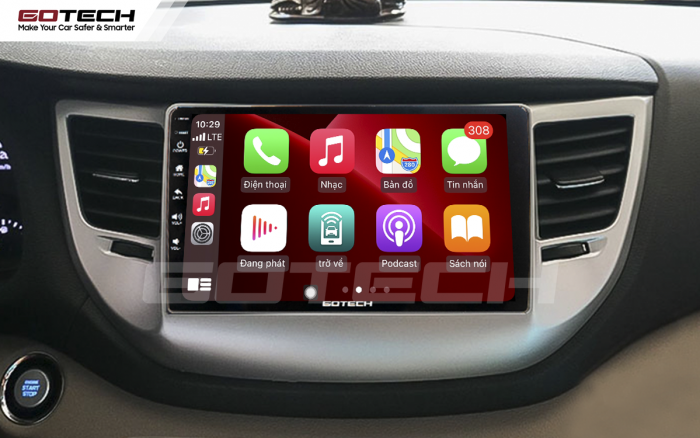 Android 10 trên màn hình GOTECH hỗ trợ cài đặt đa ứng dụng