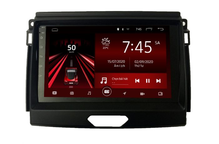 Mặt dưỡng màn hình android Gotech cho xe Ford Ranger Wiltrak