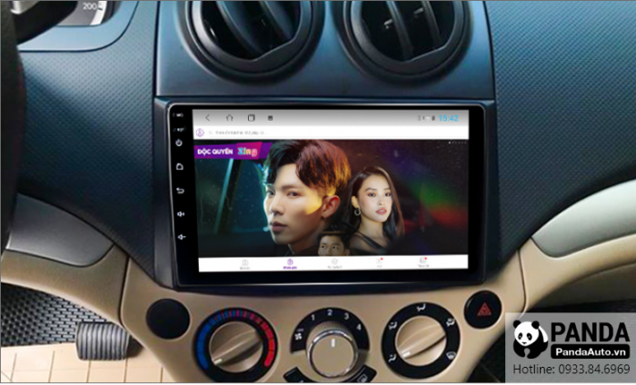 màn hình gotech cho xe cheverolet aveo