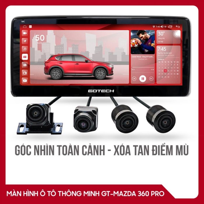 màn hình kèm camera gt mazda 360 plus