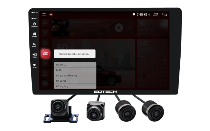 Màn hình GOTECH GC360 độc đáo với khả năng ra lệnh giọng nói thông minh, giúp người dùng tương tác và điều khiển thiết bị một cách thuận tiện chỉ bằng cách nói lệnh.