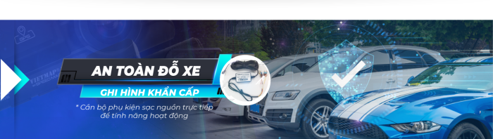 Camera hành trình Vietmap SpeedMap M1 tích hợp tính năng ghi hình khẩn cấp khi có va chạm giúp bạn an tâm khi đỗ xe