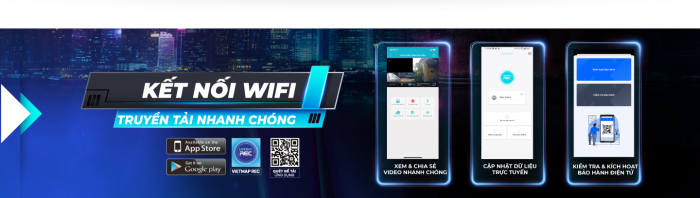 Camera hành trình Vietmap Speedmap M1 có kết nối Wifi giúp truyền tải video nhanh chóng