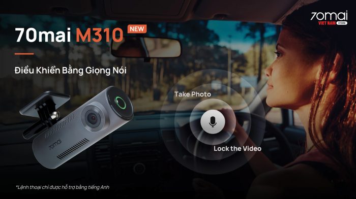 Camera hành trình 70mai M310 hỗ trợ ra lệnh bằng giọng nói vô cùng thông minh và tiện dụng