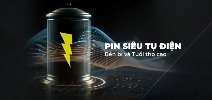 Pin siêu tụ điện giúp cam hành trình Vietmap TS-C9P hoạt động ổn định và bền bỉ hơn