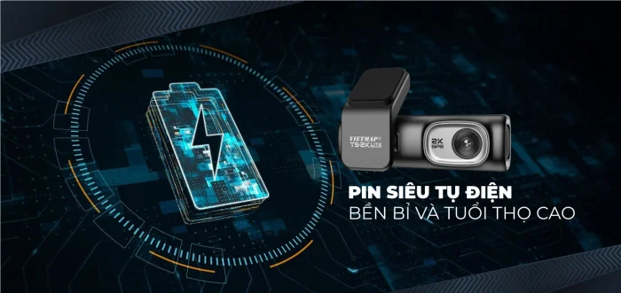 VIETMAP TS-2K LITE được trang bị công nghệ pin siêu tụ điện giúp nâng cao khả năng hoạt động liên tục và tăng cường tuổi thọ thiết bị.