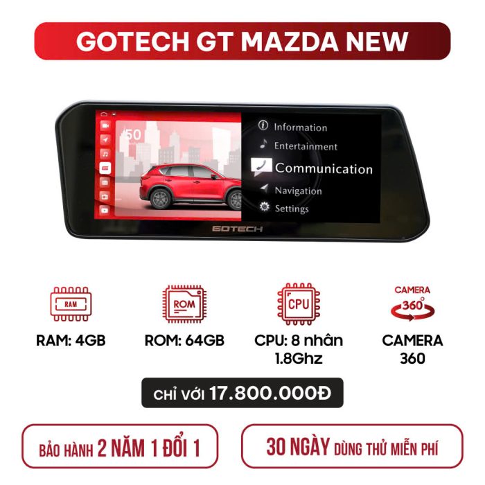 Màn hình ô tô Gotech GT Mazda New