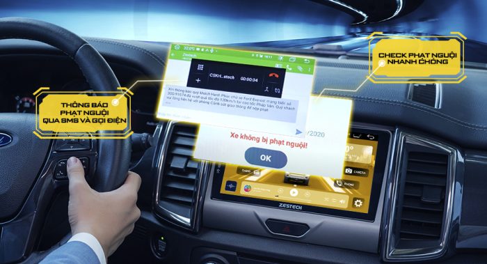 Check phạt nguội trên màn hình Zestech zx10
