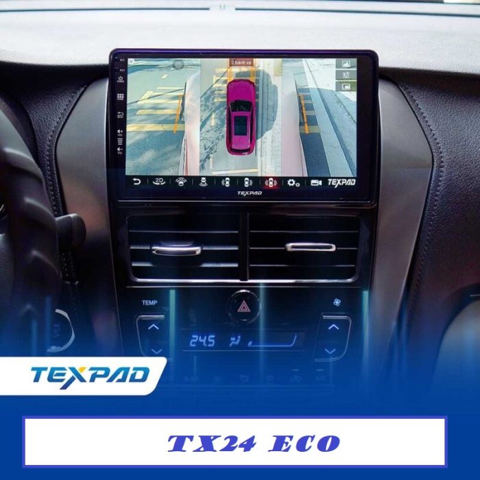 Lắp đặt màn hình TexPed TX24 Eco trên xe 