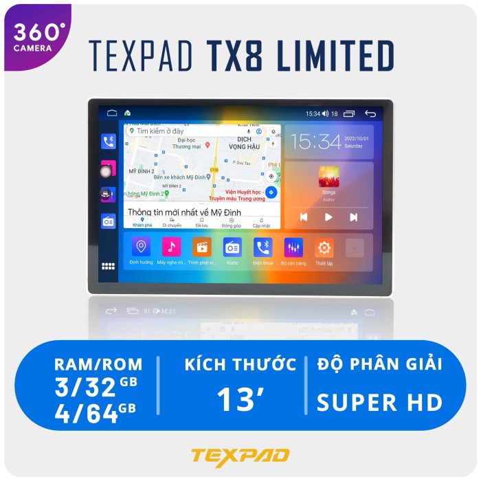 Màn hình TexPed TX8 Limited tại Panda Auto