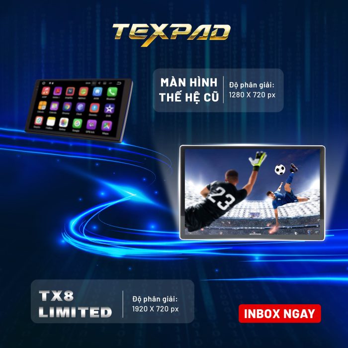 Màn hình android Texpad TX8 Pro hiển thị hình ảnh cực sắc nét