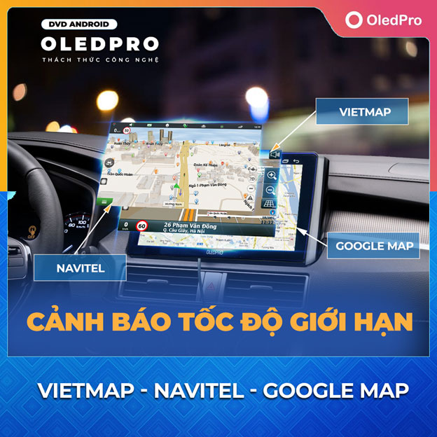 Màn hình dvd oledpro eco x4s chỉ đường thông minh