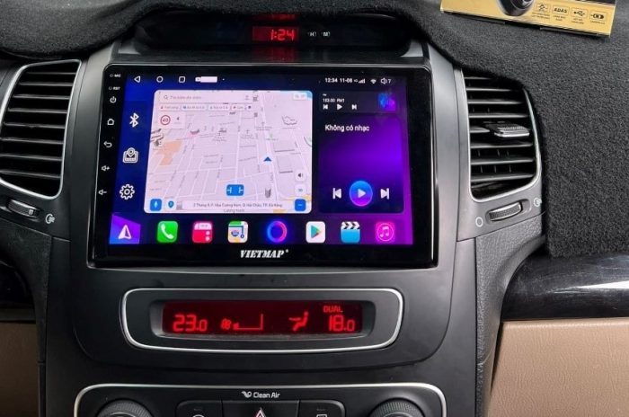 Lắp đặt màn hình DQ8 Pro trên xe o oto