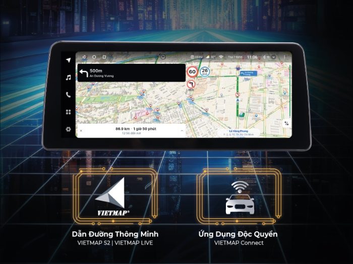 màn hình teyes lux one hỗ trợ chỉ đường thông minh