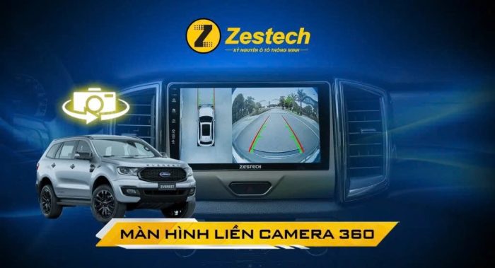 Màn hình Zesstech 13 inch 2K quan sat toàn cảnh nhờ camera 360 độ