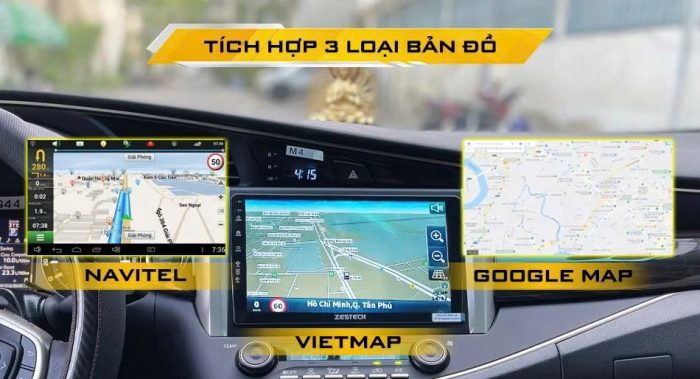 Hỗ trợ chỉ đường t hông minh treenmafn hình zestech zt 12.3 inh