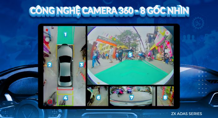Màn hình Zestech ZX ADAS+ bản cap cáp sở hữu camera 360 sắc nét