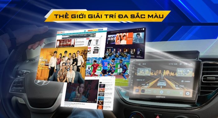 Thế giới giả trí đa phương tiện trên màn hình zestech zx10