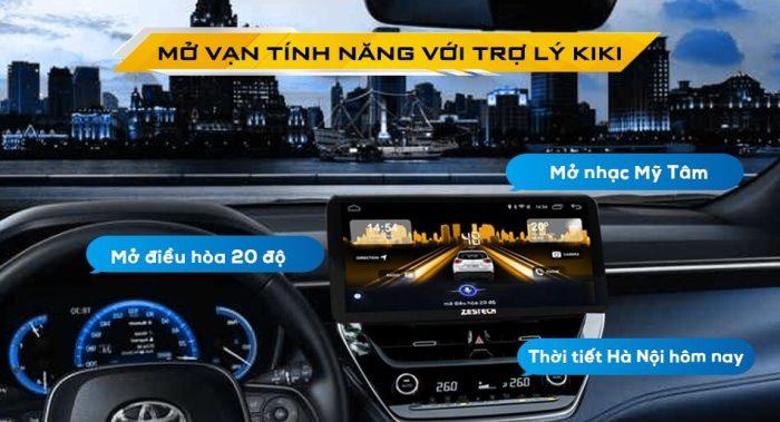 màn hình thông minh Zestech MLK Toyota Cross hỗ trợ ra lệnh giọng nói 