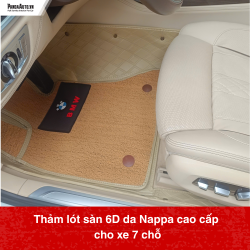 Thảm lót sàn 6D da Nappa cao cấp co xe 7 chỗ Giá gốc tại xưởng PandaAuto.vn(4)