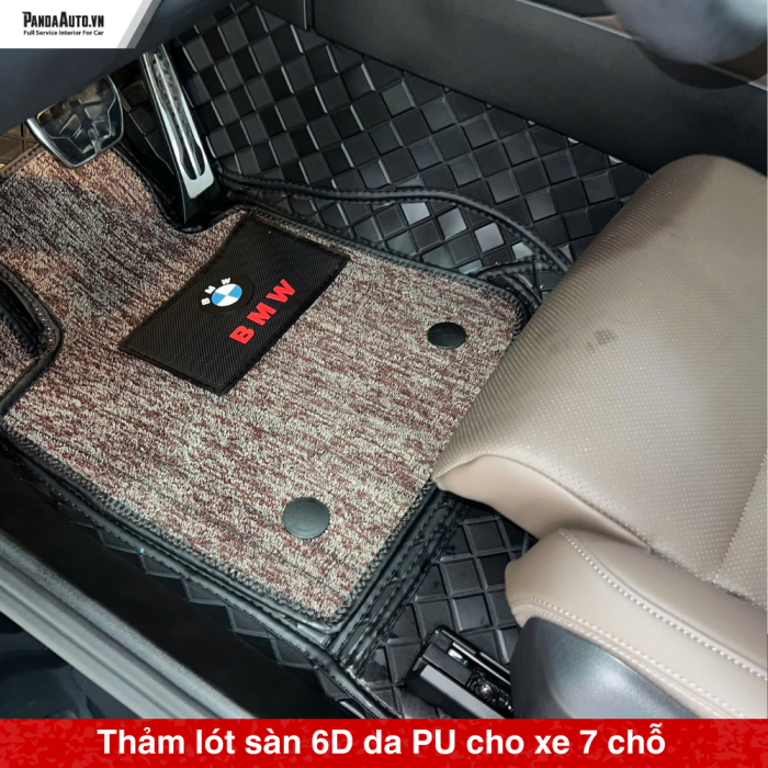 Thảm lót sàn 6d da PU cho xe 7 chỗ Giá gốc tại xưởng (2)
