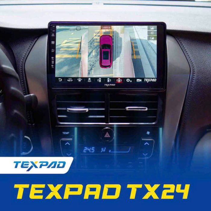 Màn hình ô tô TExpad TX24 hoàn thiện trên xe ô tô
