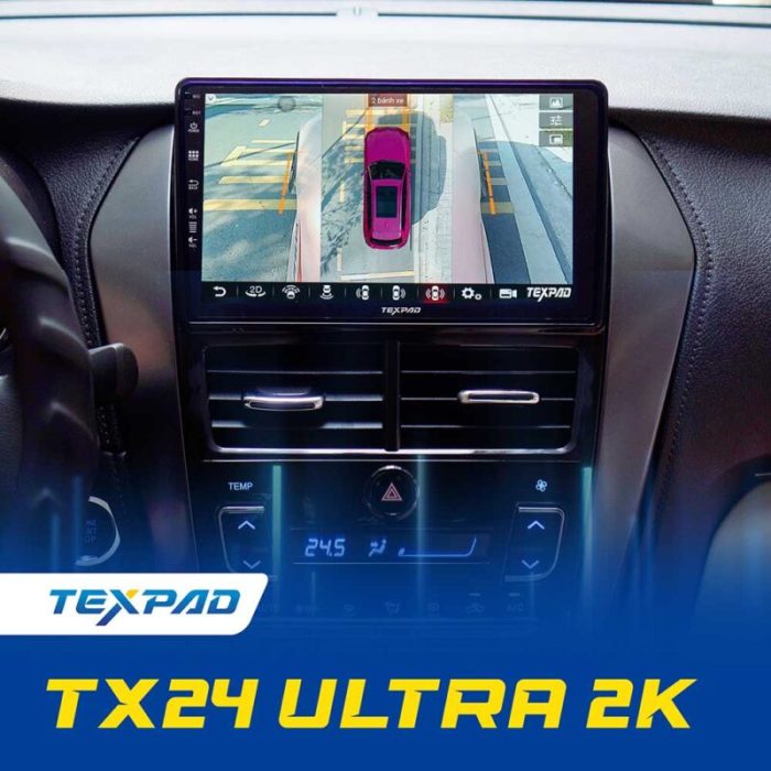 Hinh ảnh thực tế lắp đặt trên xe ô tô của tx24 ultra 2k