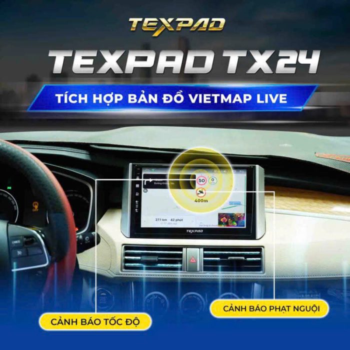 TexPad TX24 hỗ trọ tích hợp phần mềm chỉ đường thông minh
