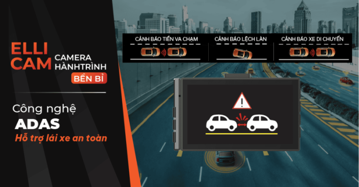 Camera hành trình Ellicam A660 hỗ trợ adas
