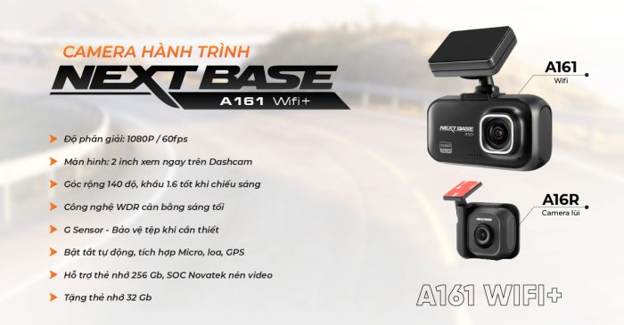 Camera hành trình Icar Nextbase A161 Wifi+ chính hãng