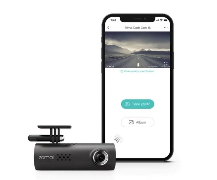 Camera 70mai1S hỗ trọ kết nối wifi với điện thoại