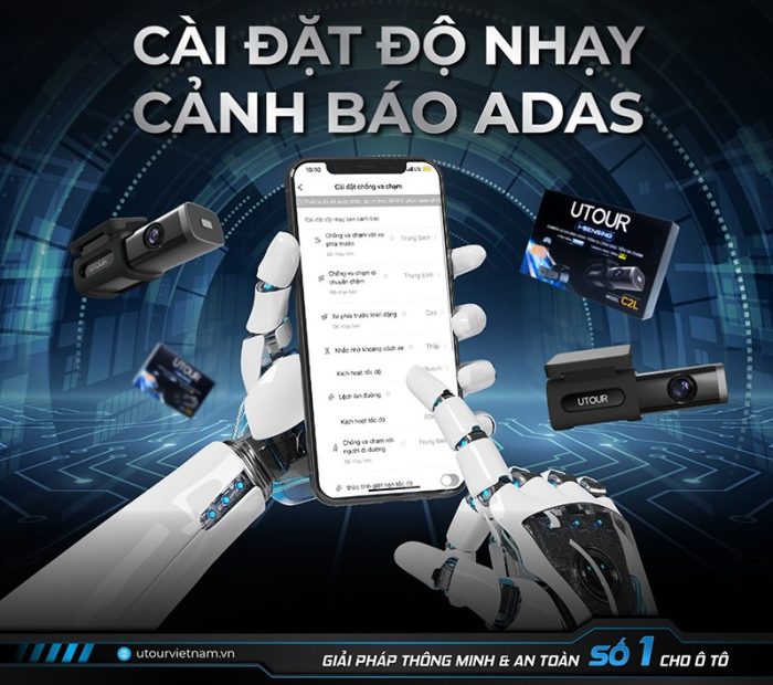 camera hành trình Otour C2 MAX hỗ trợ cảnh báo thông minh ADAS