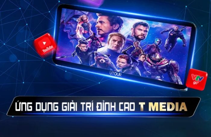 giải trí đa phương tiện ngày trên màn hình UTOUR US