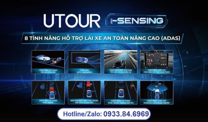 màn hình utour ai adas us i10 hỗ trợ adas nang cao