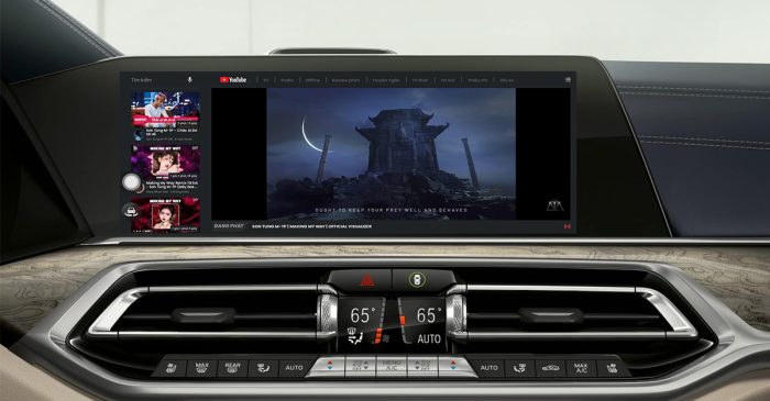 Giải trí đa phương tiện ngay trên màn hình BMW