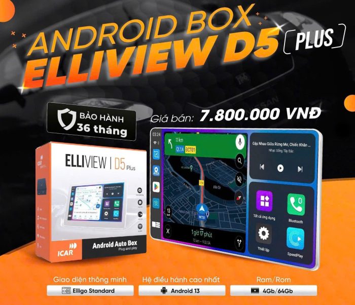 Android box ô tô ICAR Elliview D5 Plus 