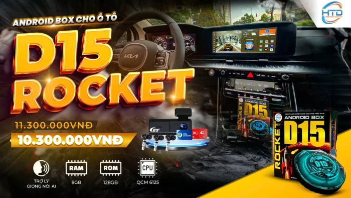 Android box ô tô HTD D15 Rocket