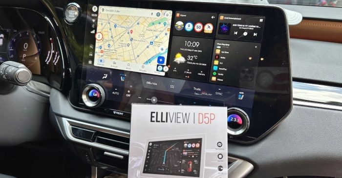 Hoàn thiện lắp đặ android D5 Premium trên xe ô tô