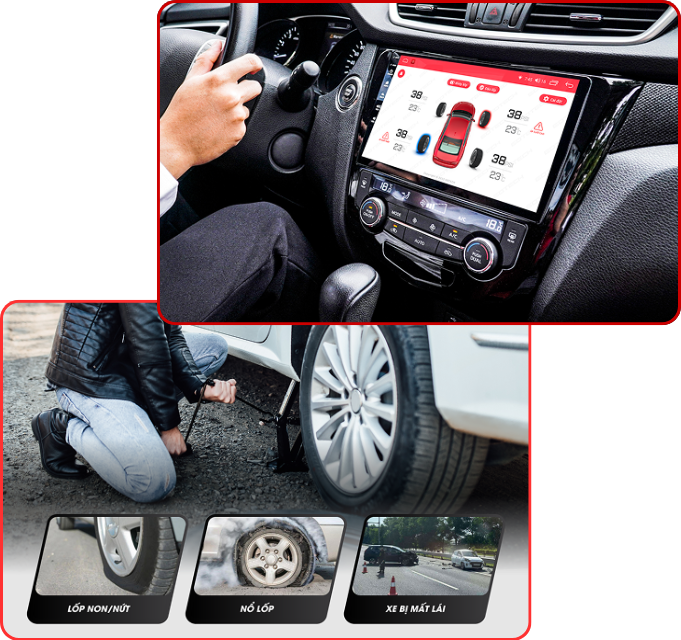lắp cảm biến áp suất lốp ô tô tại Panda Auto
